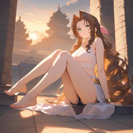 Aerith Gainsborough in Radiant Sunset