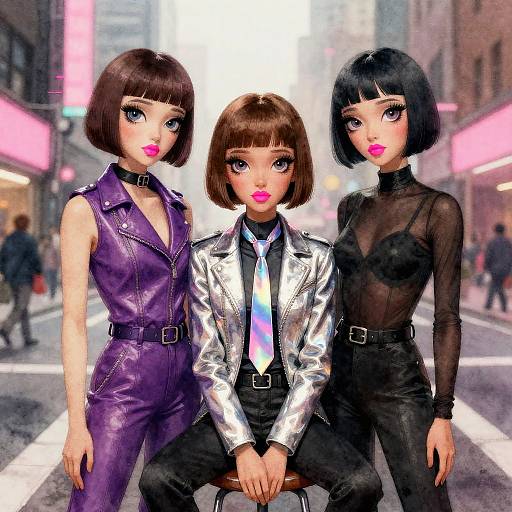 Cyber-Urban Street Magicians at Night