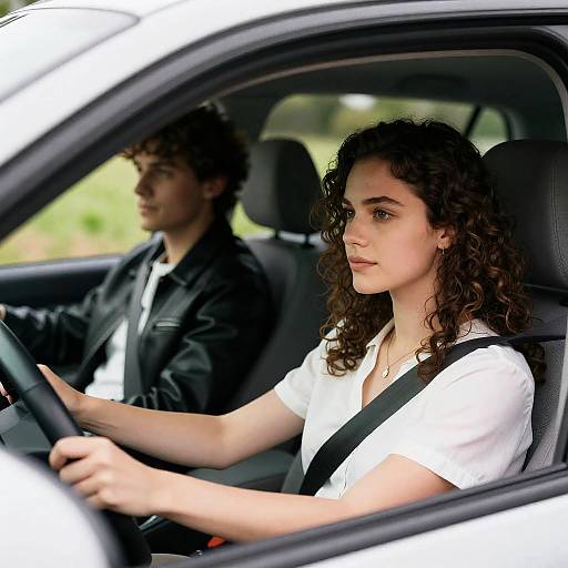 Stylish Car Interior with Passengers