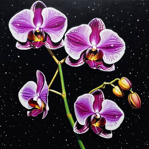 Vibrant Orchid Bloom in Artistic Style Vibrant Orchid Bloom in Artistic Style