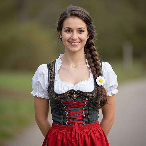 Bavarian Beer Wench Costume Portrait
