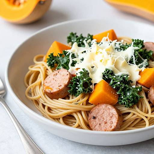 Creamy Butternut Squash Linguine Pasta
