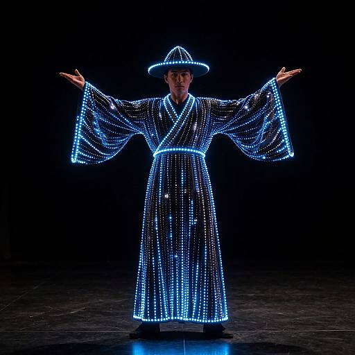 Glowing LED Costume Dance Male