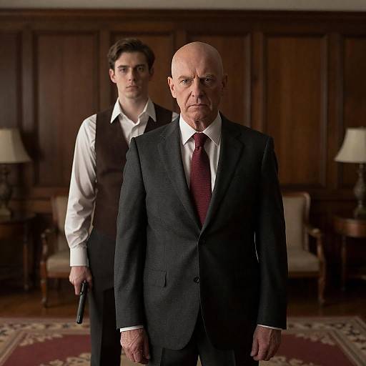 Mysterious Encounter in Vintage Study