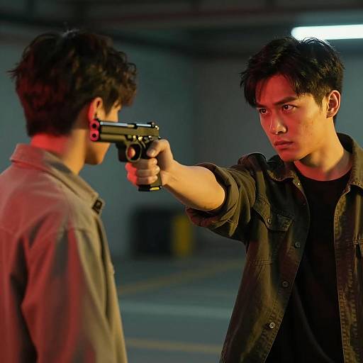 Tense Confrontation with Gun