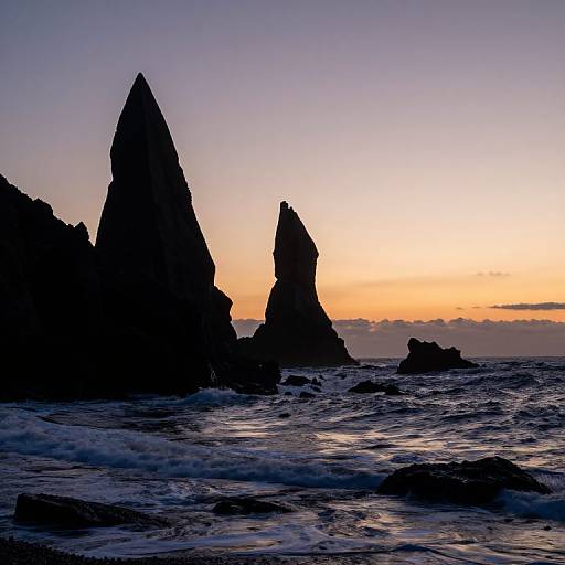 Jagged Rock Spires at Twilight