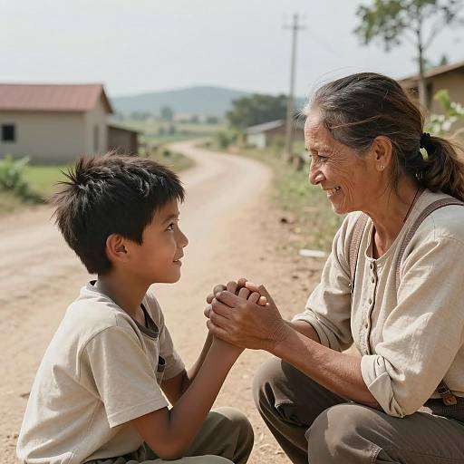 Heartwarming Connection in a Rural Setting