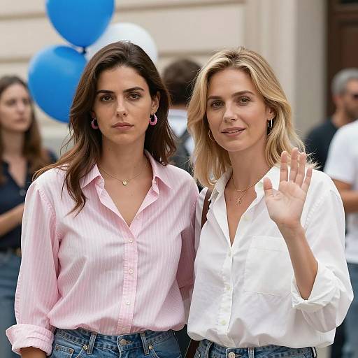 Outdoor Photograph of Two Diverse Women