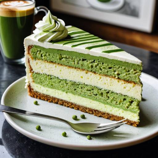 Matcha Cheesecake and Latte Indulgence