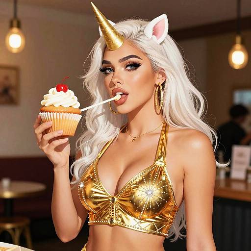 Mystical Unicorn Hip-Hop Character