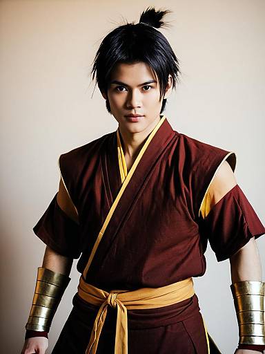 Man in Zuko Cosplay Costume
