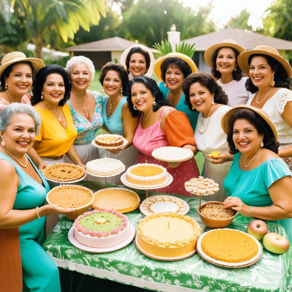 Joyful Vintage Latina Women at Party