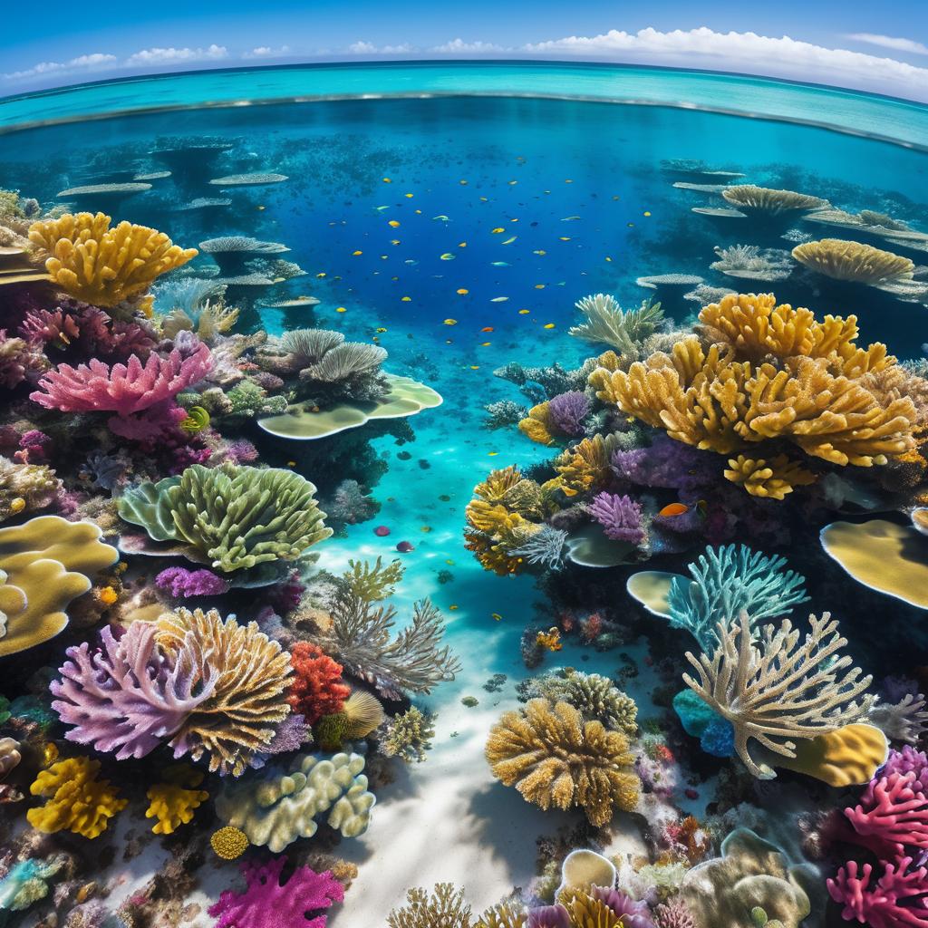 Vibrant Coral Reef with Marine Life