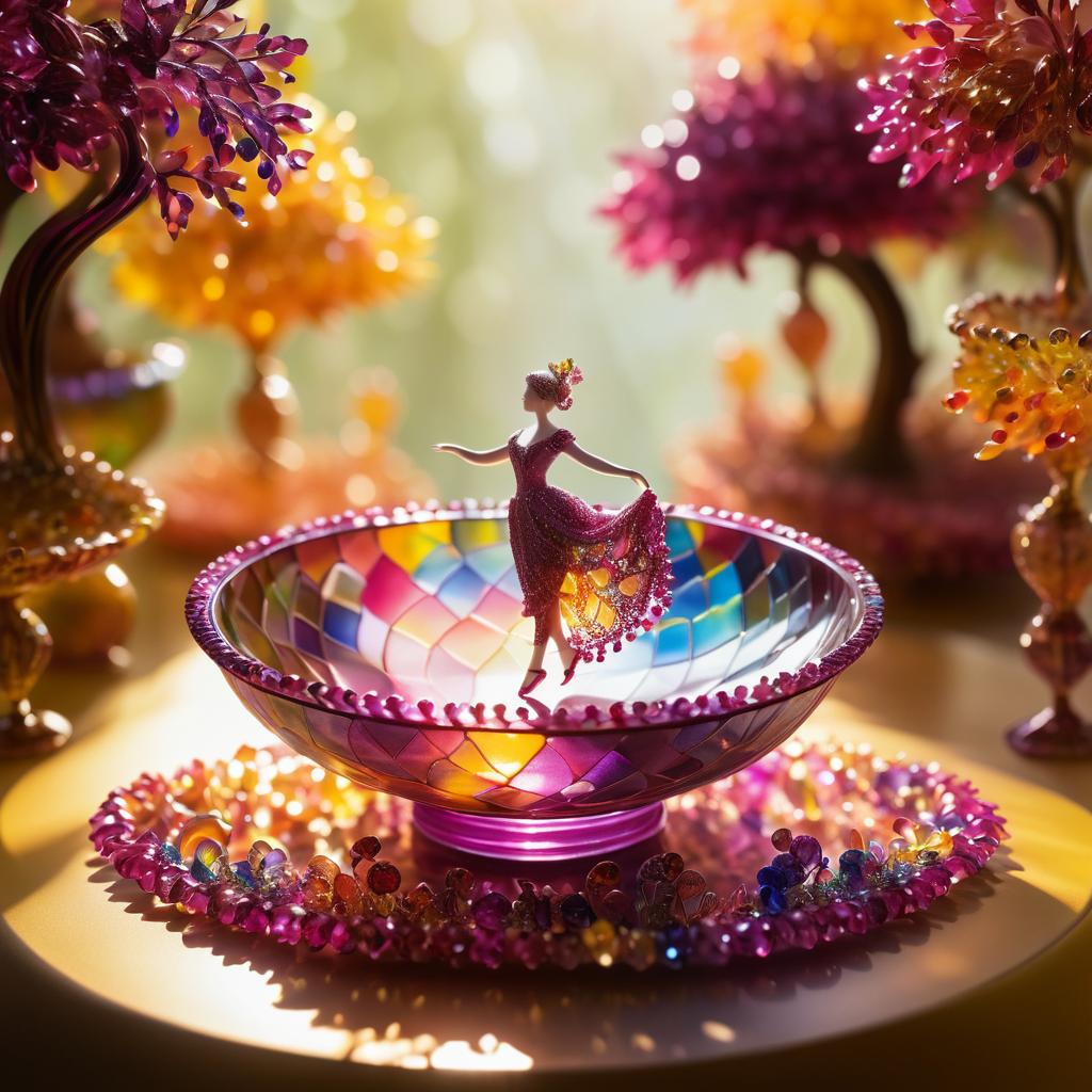 Whimsical Beaded Dance in Carnival Light