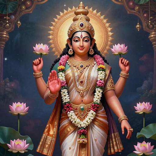 Mystical Venkateswara in Celestial Light