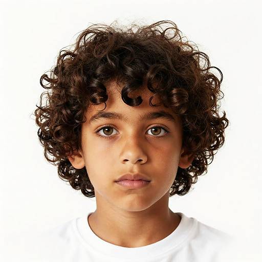 Realistic Portrait of Timid Boy Lucas