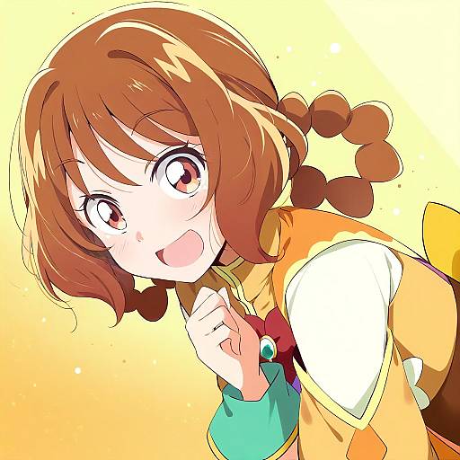 Illustration of Hanamichi ran, delicious party precure in the style of Chata maru (irori sabou)