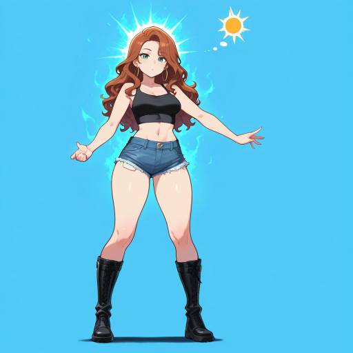 Confident Girl in Dreamy Stance Confident Girl in Dreamy Stance