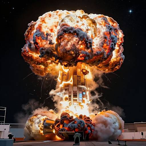 Hyperrealistic Hydrogen Bomb Explosion Art