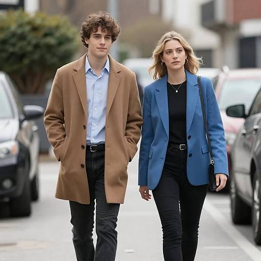 Casual Stroll Through the City Street