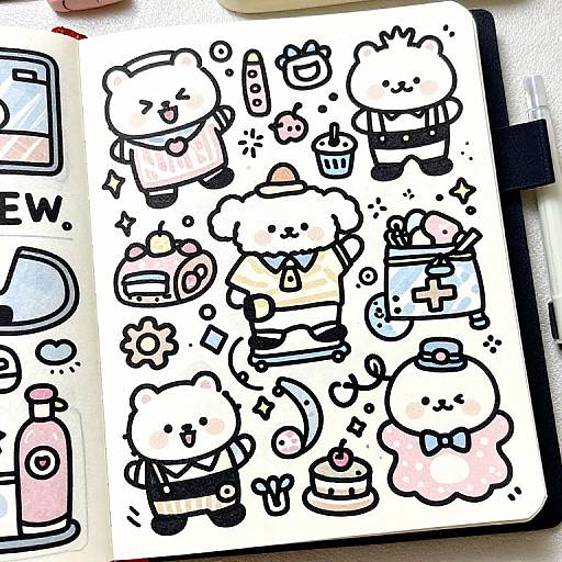 Charming Urban Doodle Illustration