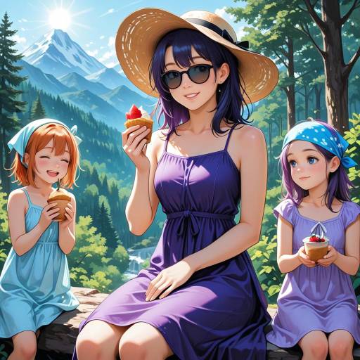 Joyful Outdoor Family Cowboy Shot
