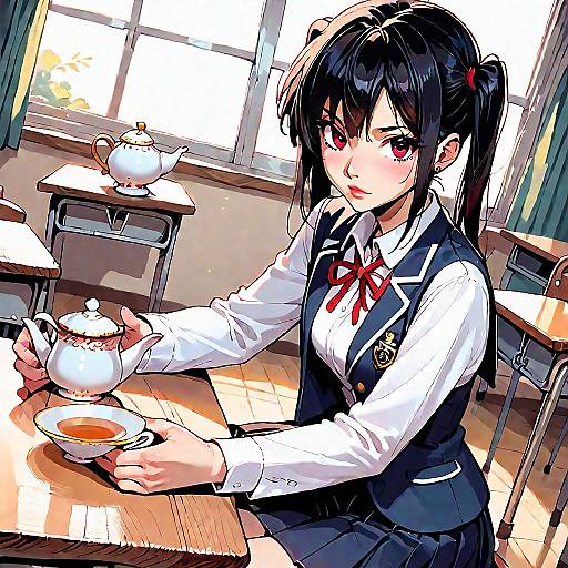 Azusa Nakano Tea Break in Classroom