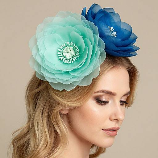 Blonde Woman with Floral Headpiece
