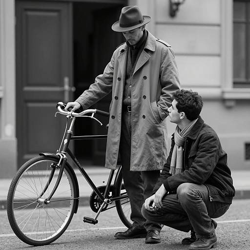 Dramatic Black and White Portrait of Two Men