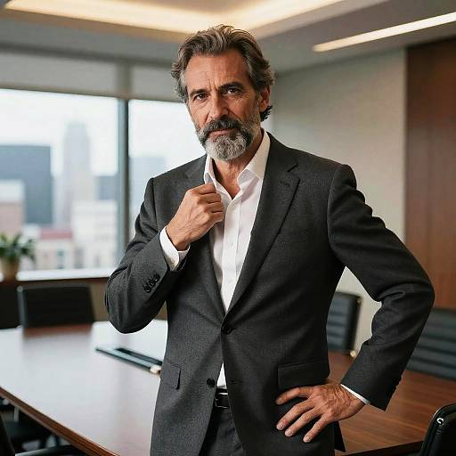 Cinematic Portrait of Thoughtful Businessman