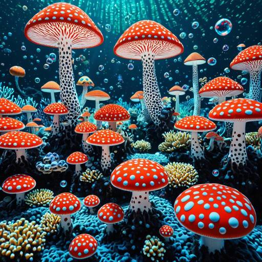 Vibrant Coral Reef Inspired Digital Art Vibrant Coral Reef Inspired Digital Art