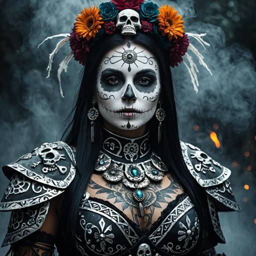 Ultra Realistic Female Necromancer in Battle Armor