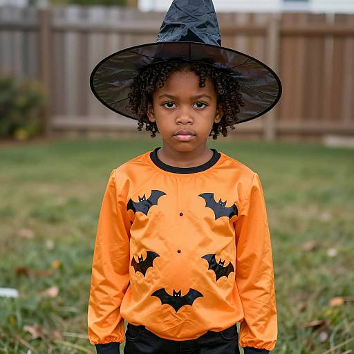 Halloween Portrait of African-American Child
