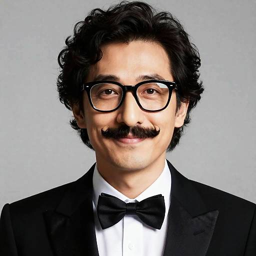 Quirky Portrait of a Tuxedoed Man