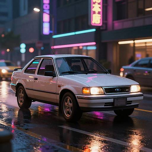 1990 Ford Fusion Cyberpunk Night Drive