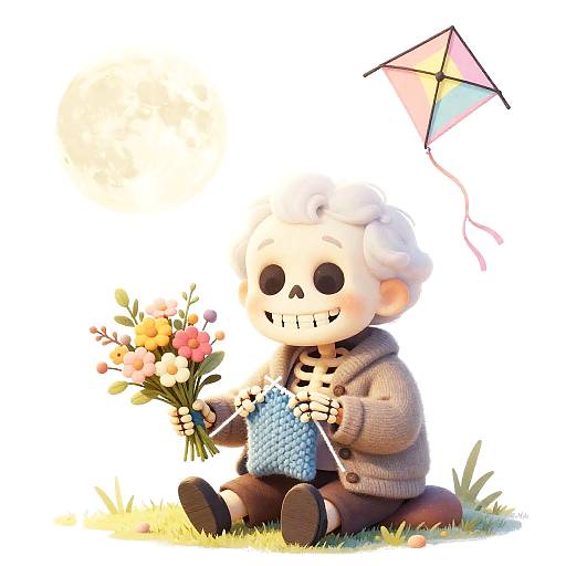 Gentle Skeleton Knitting at Kite Festival