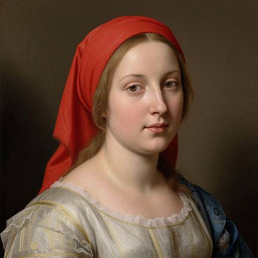 Classical Portrait with Red Turban