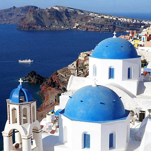 Greece Island Blue Dome View
