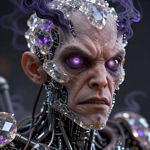 Hyperdetailed Mechanical Necroid Portrait