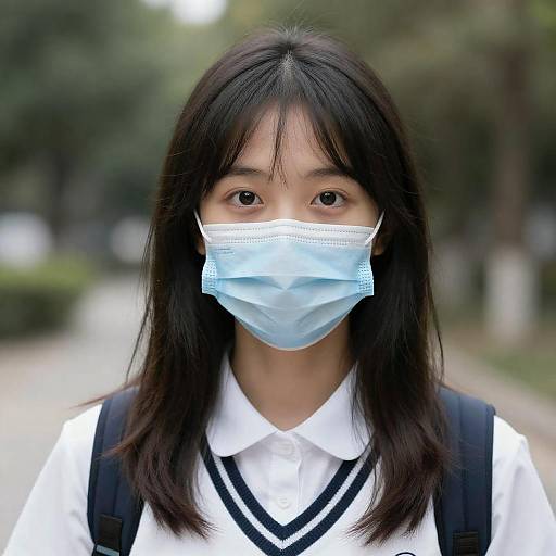 Photo-Realistic Young Woman in School Uniform