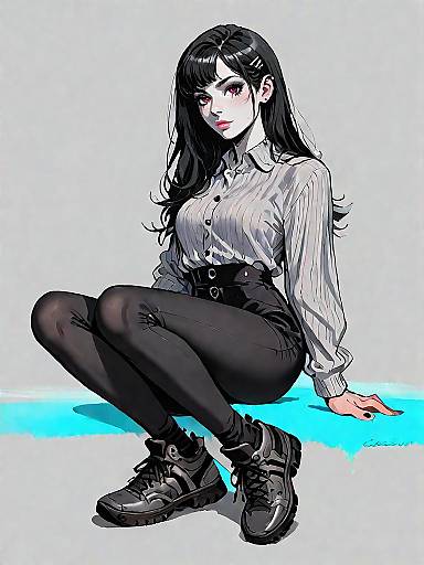 Stylish Woman in Casual Streetwear