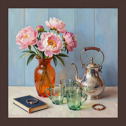 Cozy Decorative Still Life Digital Painting