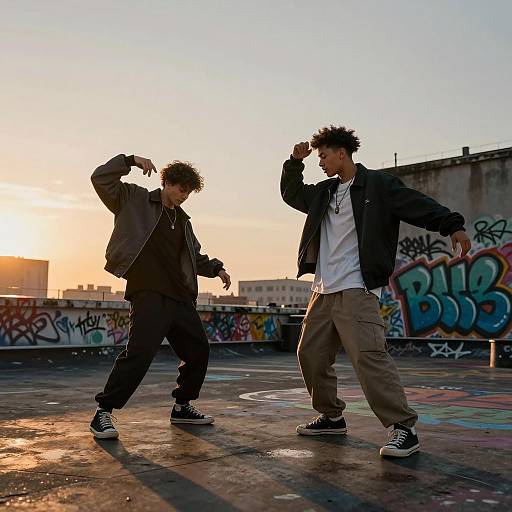 Cinematic Dancer on Urban Rooftop