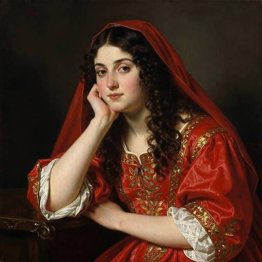 Classic Oil Portrait of Woman