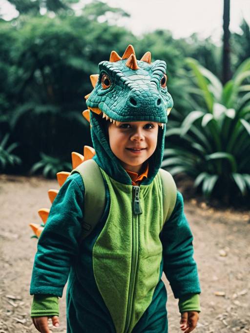 Dinosaur Cosplay Portrait of Child