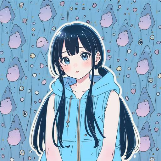 Illustration of Amano hina (tenki no ko), tenki no ko in the style of Sorimachi-doufu