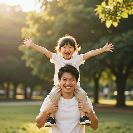 Golden Hour Father and Child