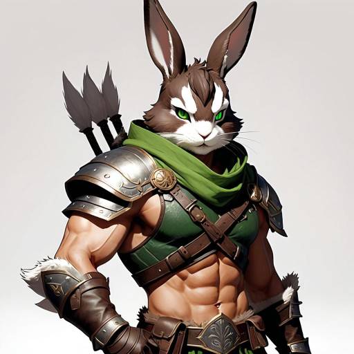 Determined Adventurer with Rabbit Features Determined Adventurer with Rabbit Features