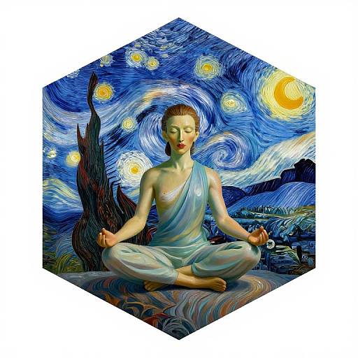 Digital art fusion of Vincent van Gogh's 