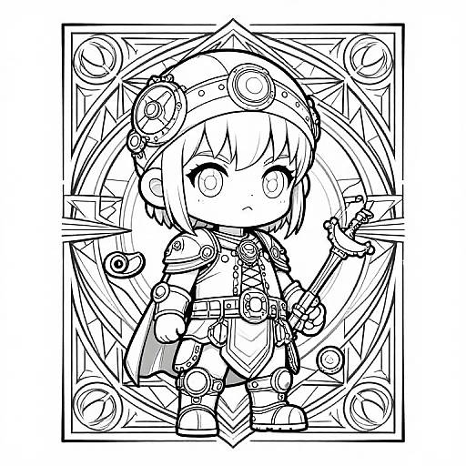 Chibi Steampunk Shamanism Art Deco